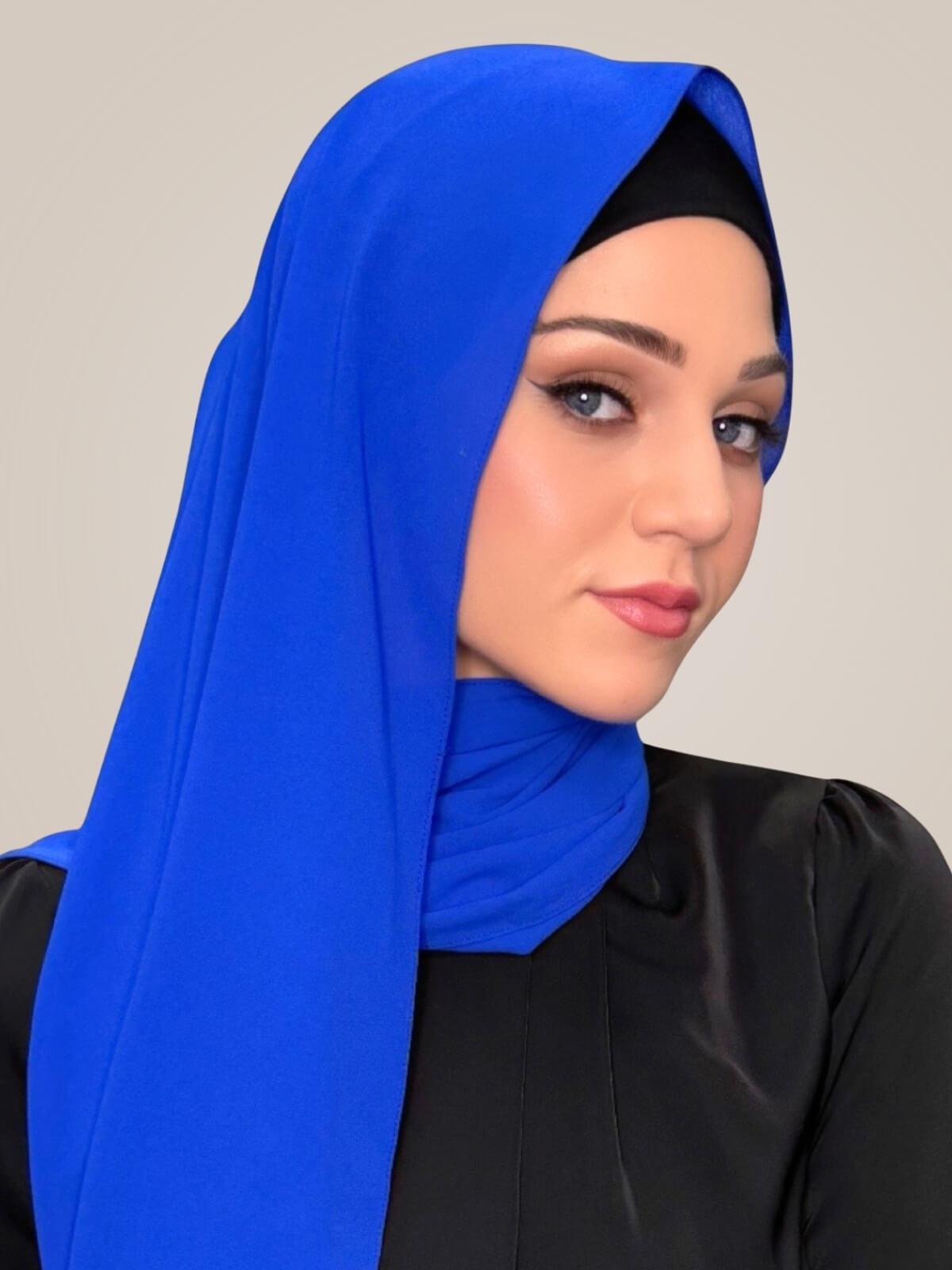 Classic Chiffon Hijab-Royal Blue