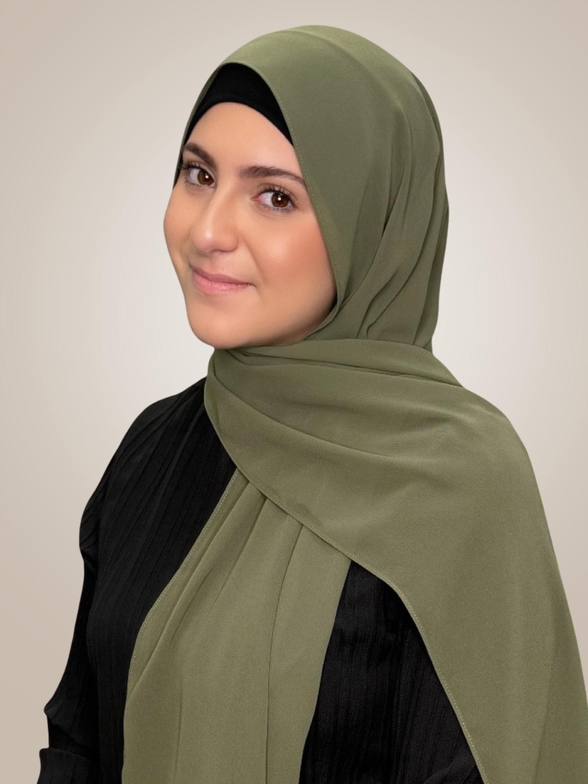 Modish Girl Luxury Chiffon Hijab-Dusty Olive