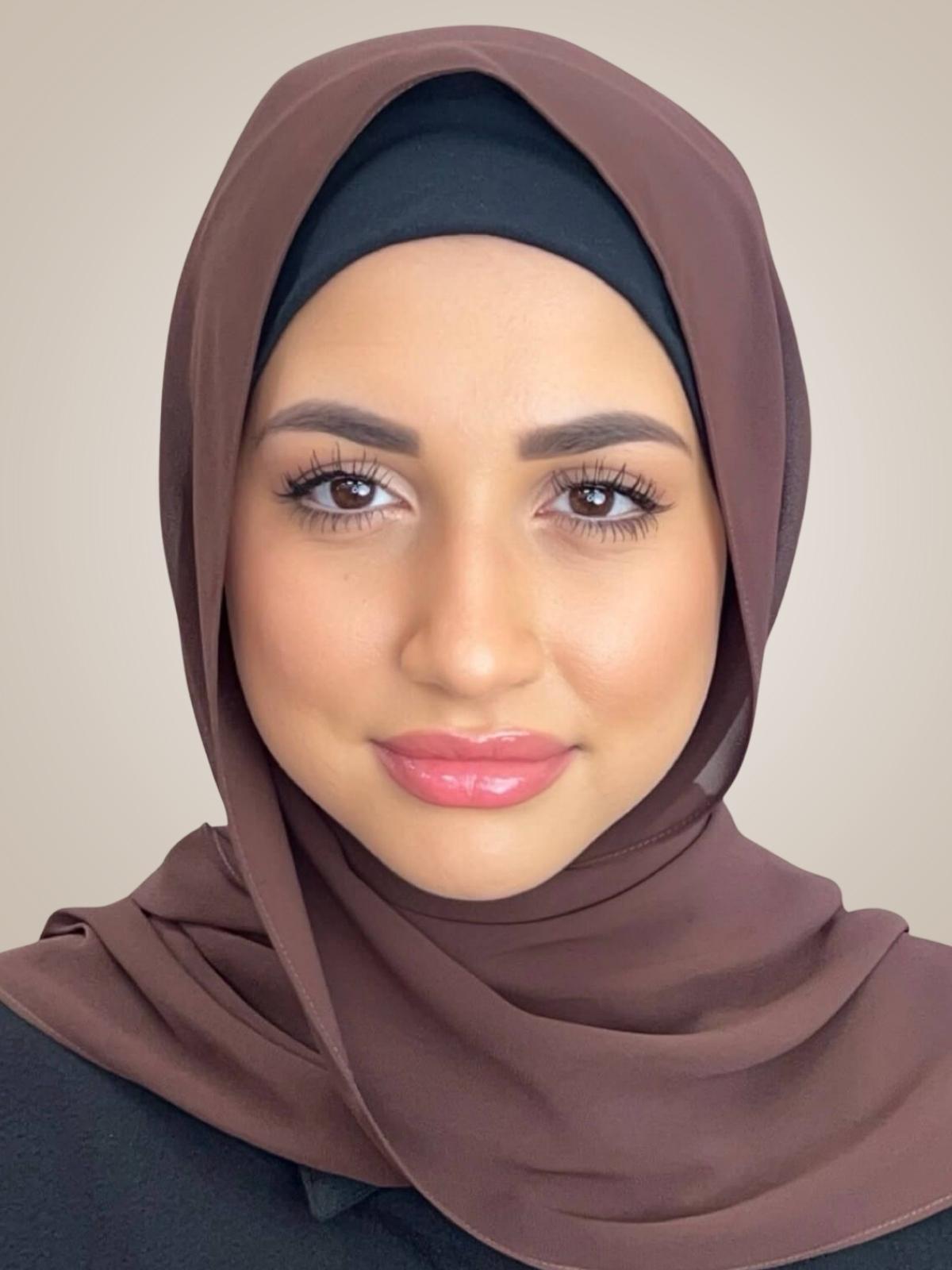 Luxury Chiffon Hijab-Brunette