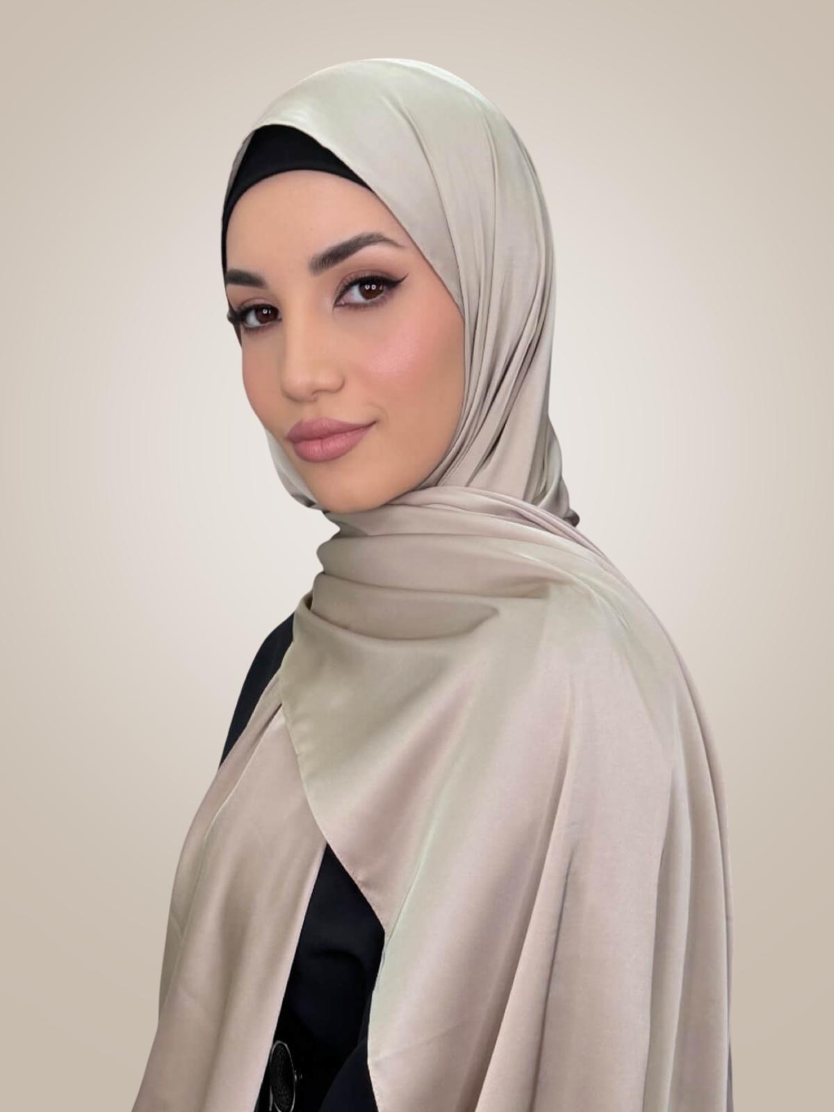 Premium Satin Hijab-Toasted Sand