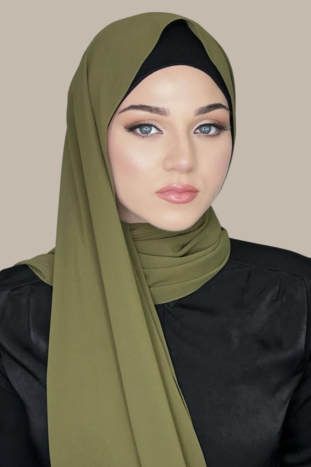 Modish Hijab Classic Chiffon Hijab-Pearl Grey