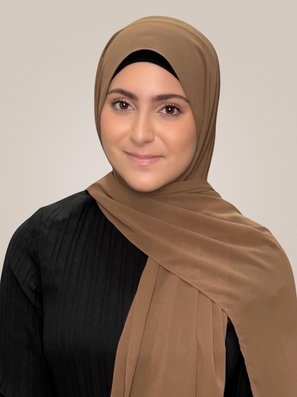Modish Girl Luxury Chiffon Hijab-Walnut Brown