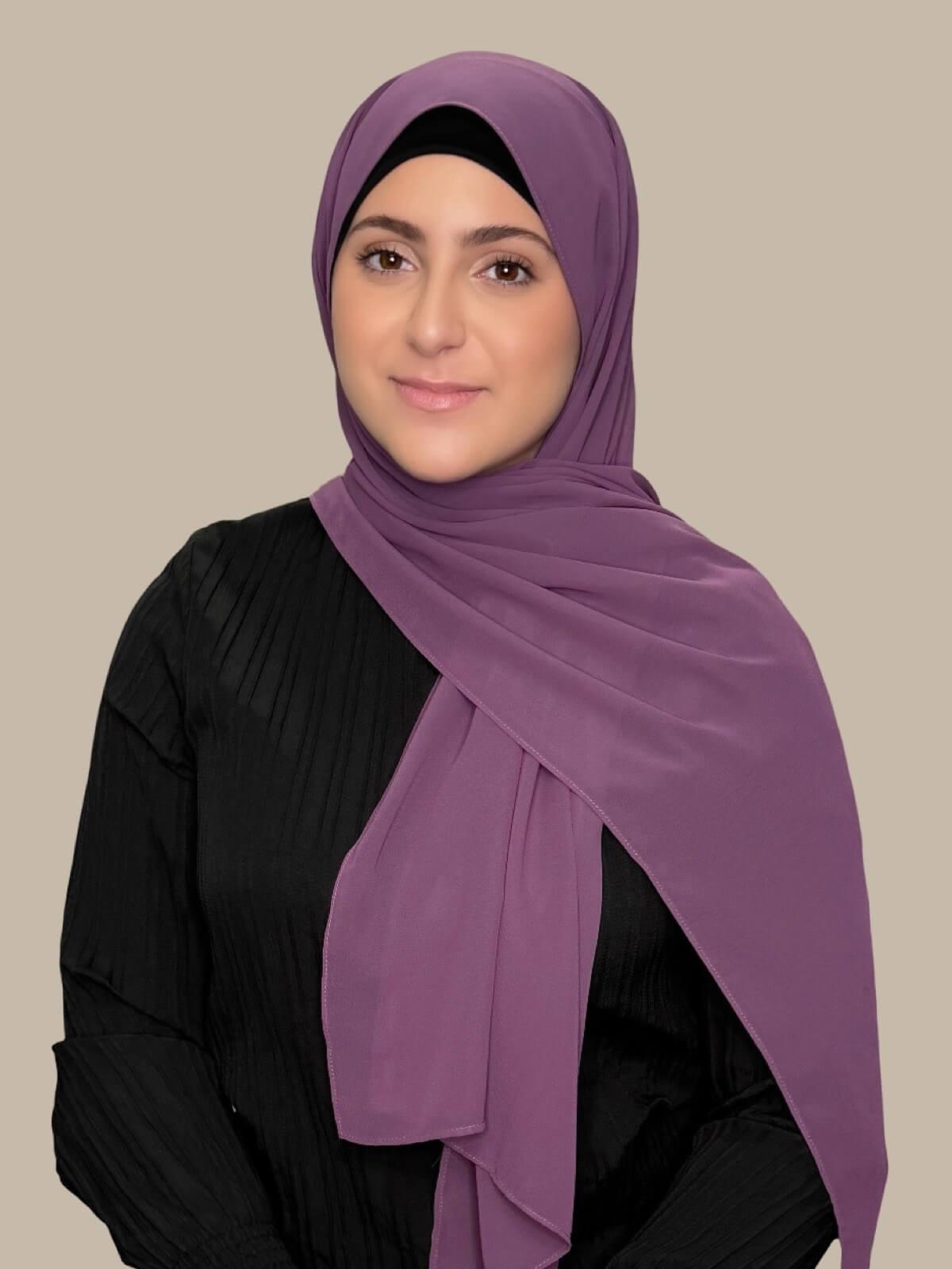 Modish Girl Luxury Chiffon Hijab-Mauve Taupe