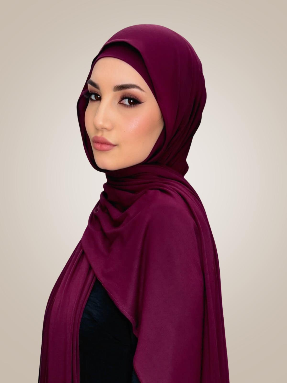 Premium Jersey hijab-Wine