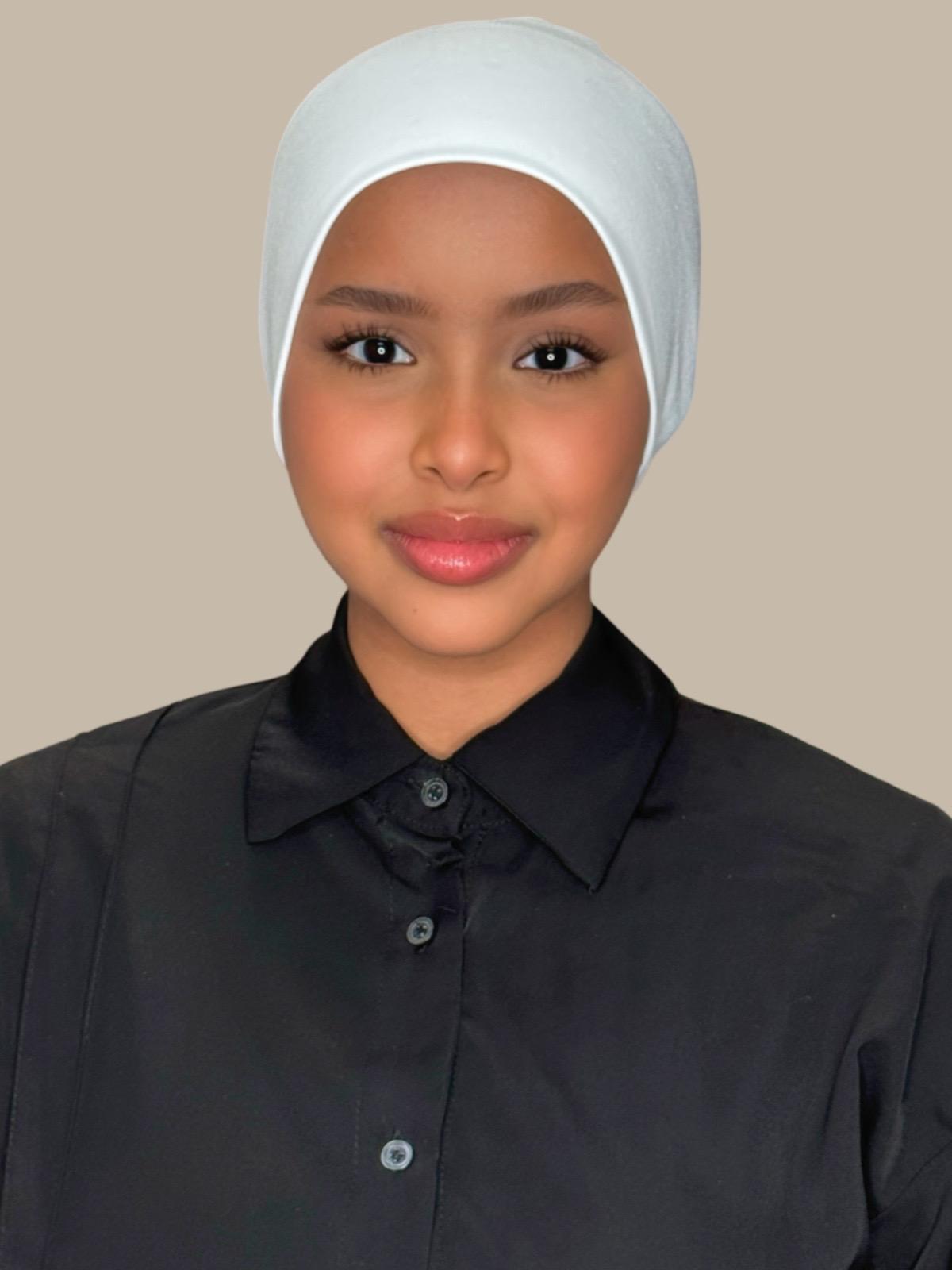 Premium Cotton Underscarf-White