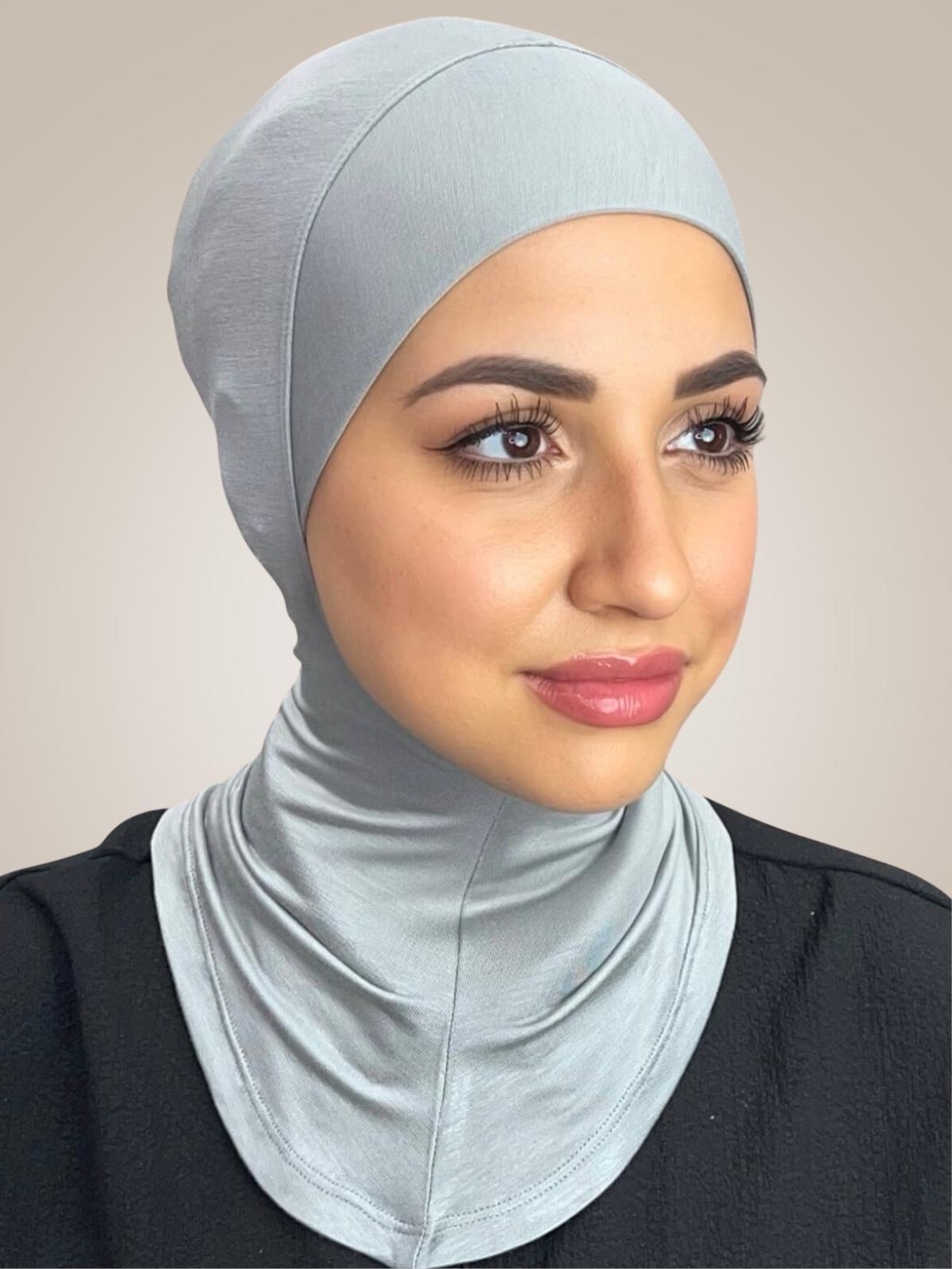 Premium Jersey Full Coverage Underscarf-Chic Grey