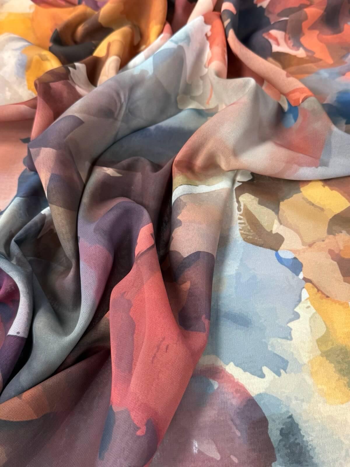 Printed Chiffon Hijab-Sienna Petals