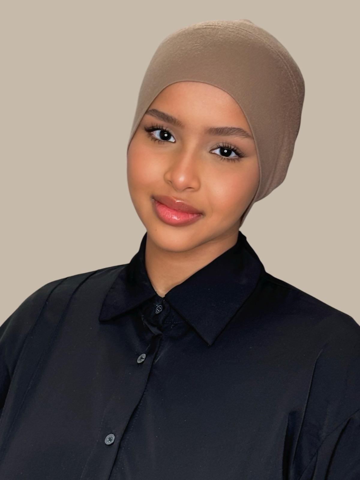 Premium Cotton Underscarf-Walnut Brown