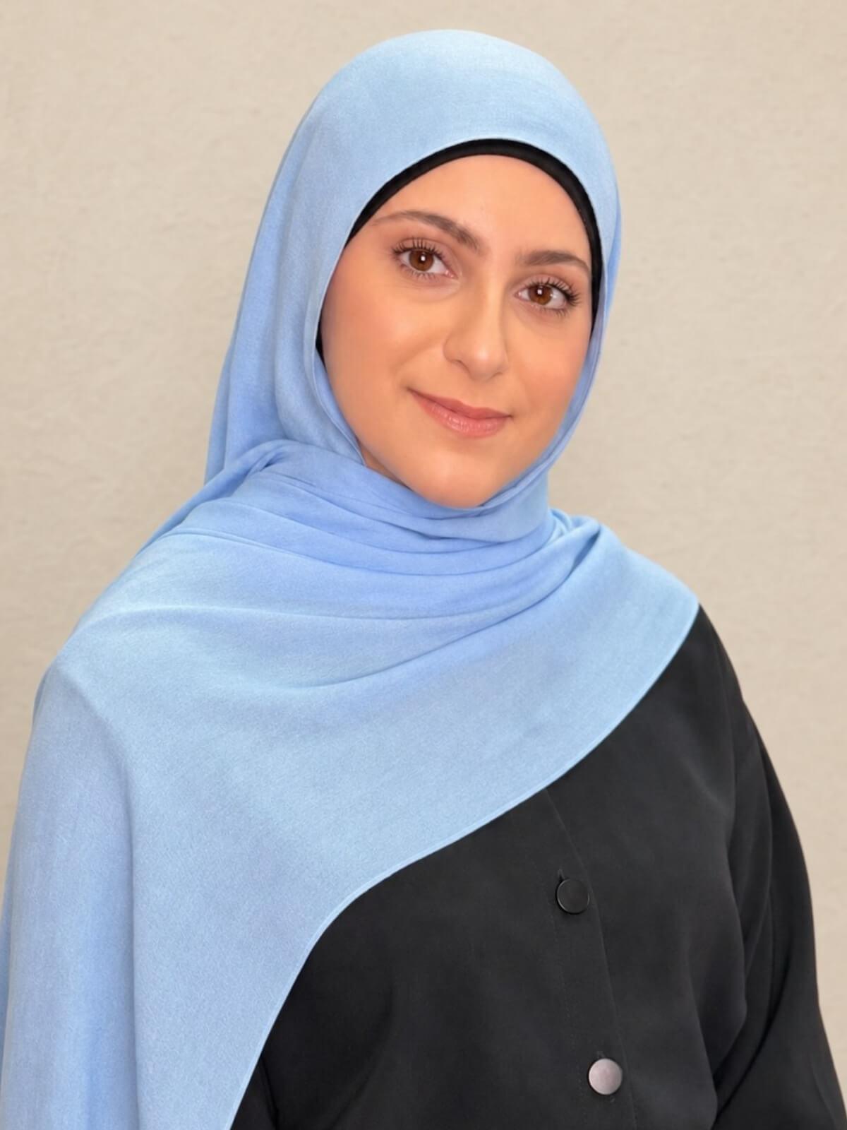 Modish Girl Cotton Modal Hijab-Cinderella Blue