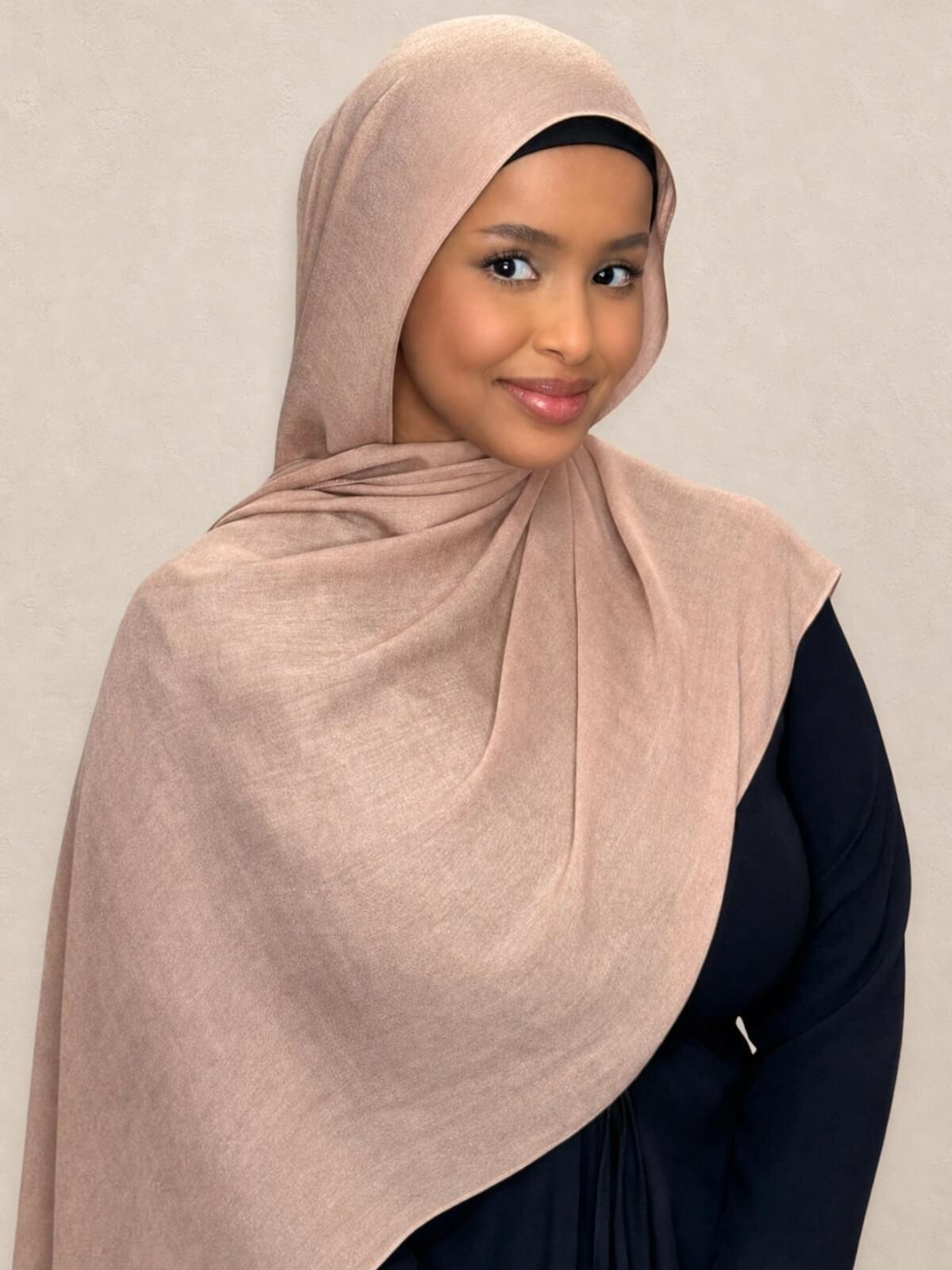 Cotton Modal Hijab-Cocoa Beige