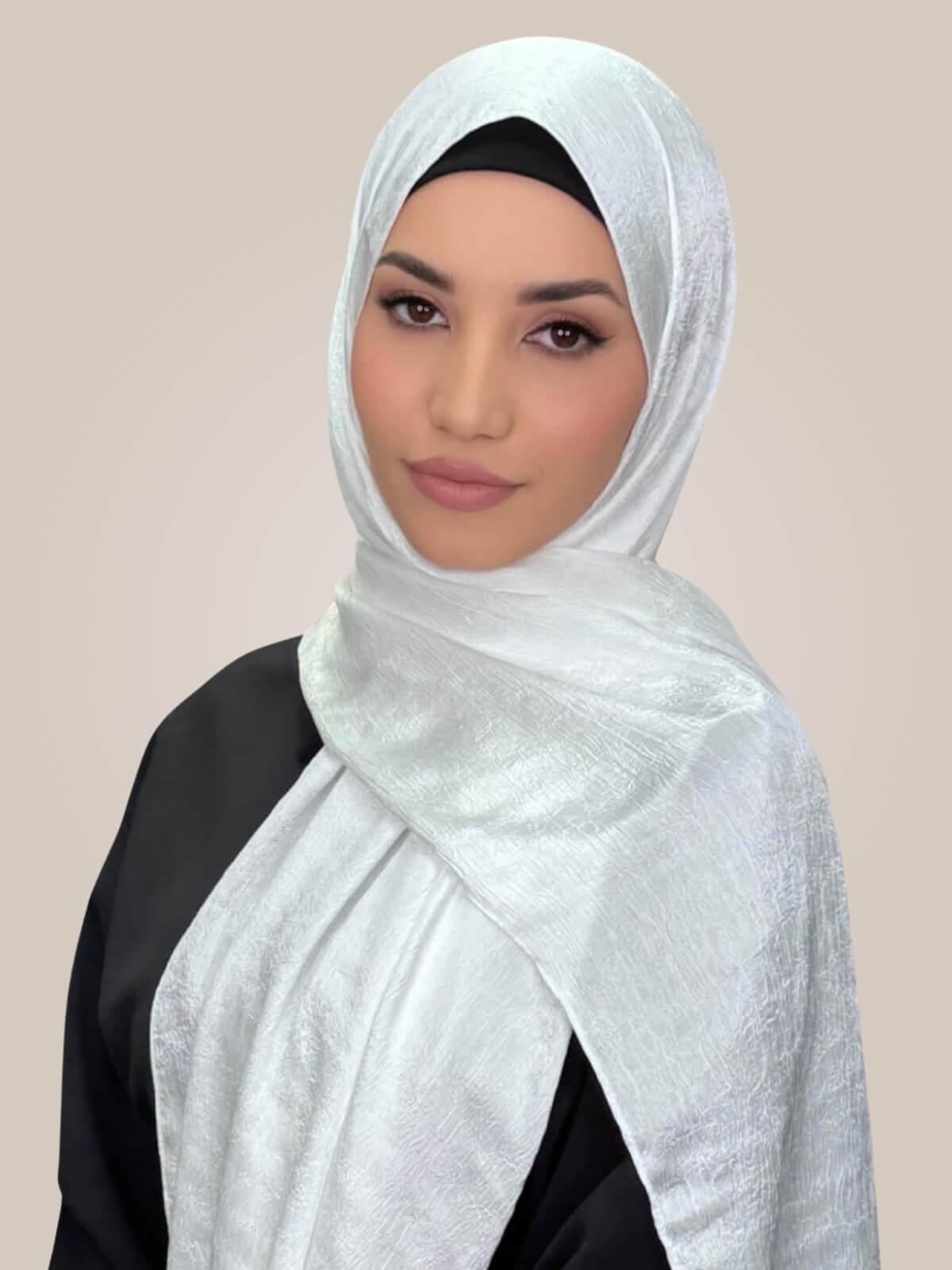 Classic Satin Hijab-White