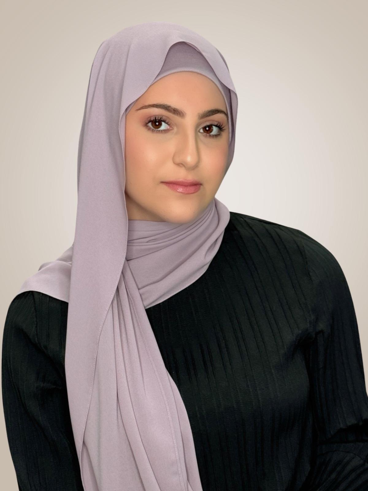 Modish Girl Matching Chiffon Hijab Set-Barely Mauve