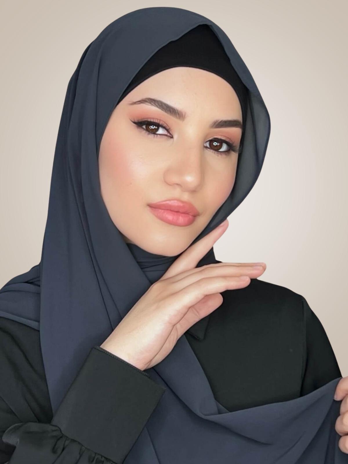Luxury Chiffon Hijab-Shadow Grey