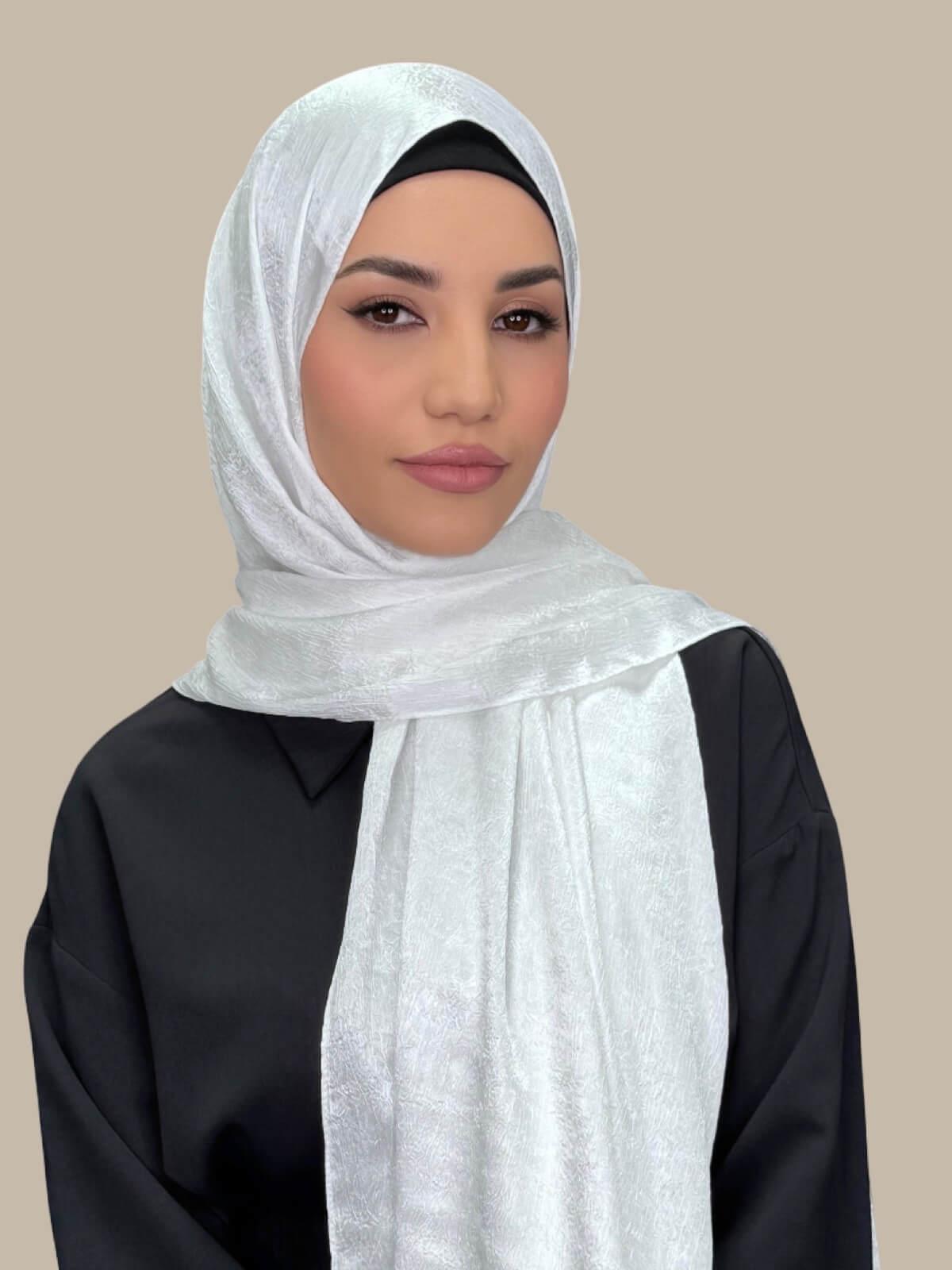 Classic Satin Hijab-White