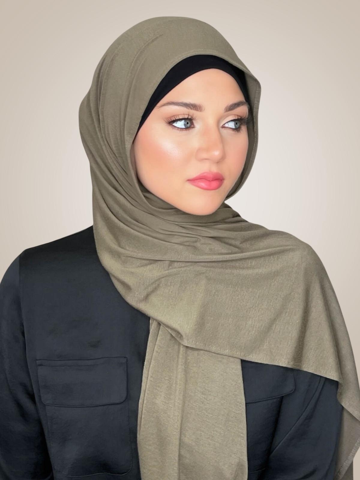 Classic Jersey Hijab-Dark Sage