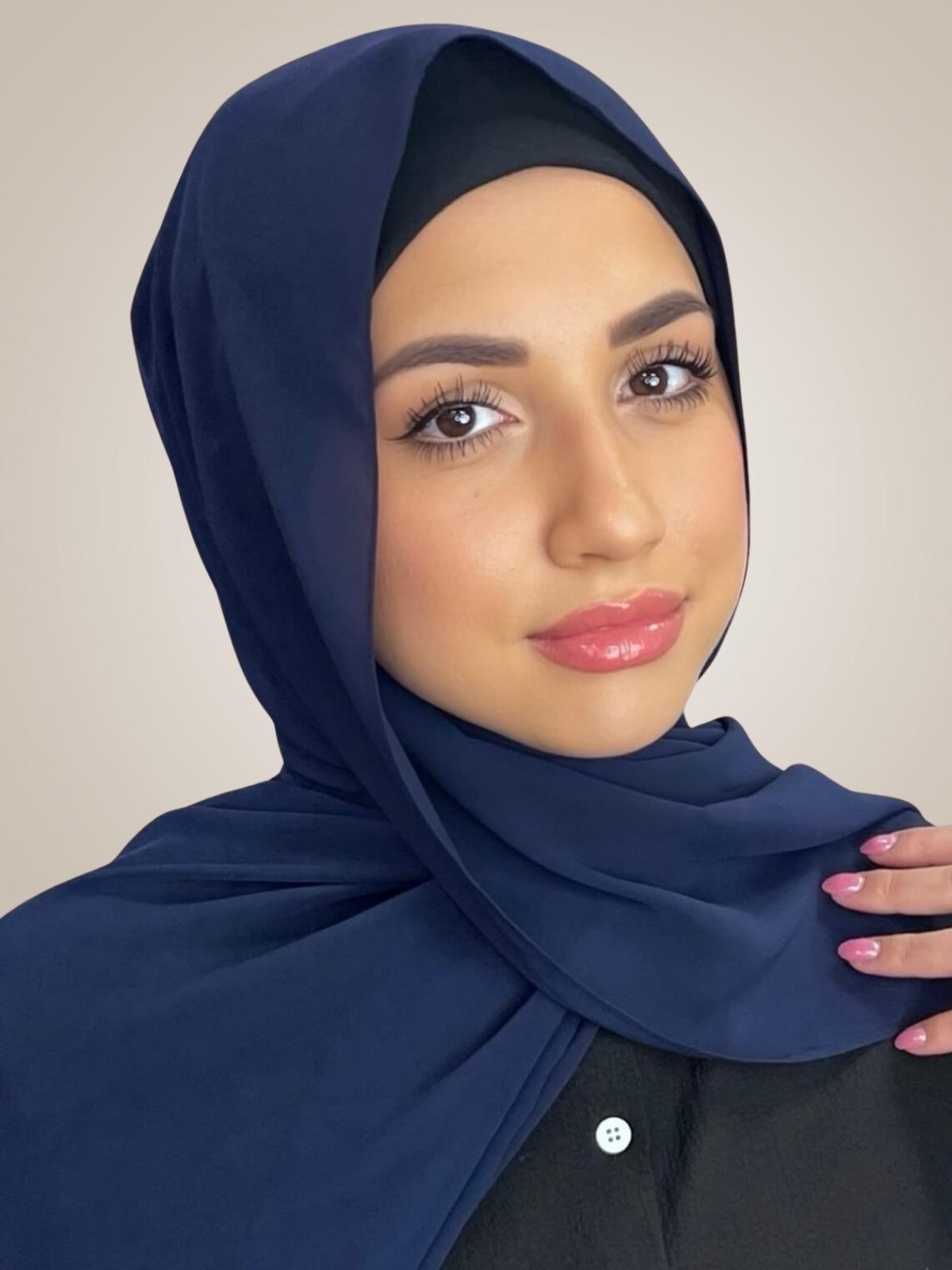 Luxury Chiffon Hijab-Dark Slate