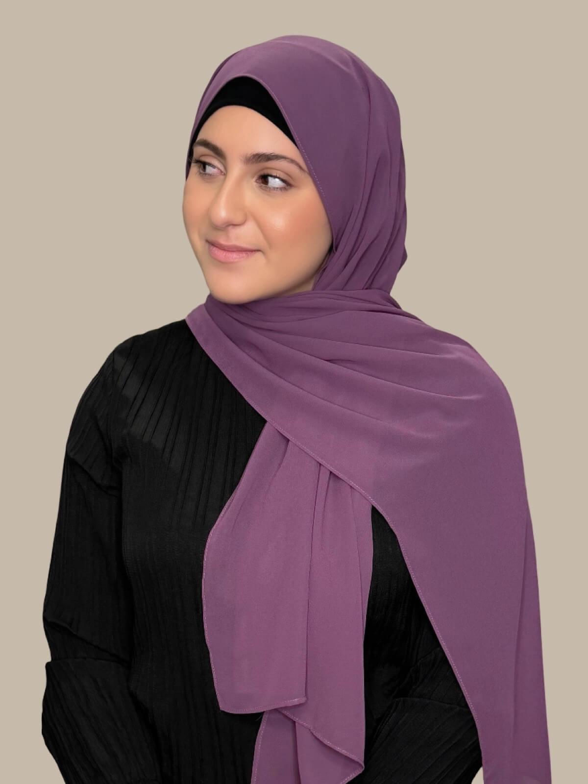 Modish Girl Luxury Chiffon Hijab-Mauve Taupe