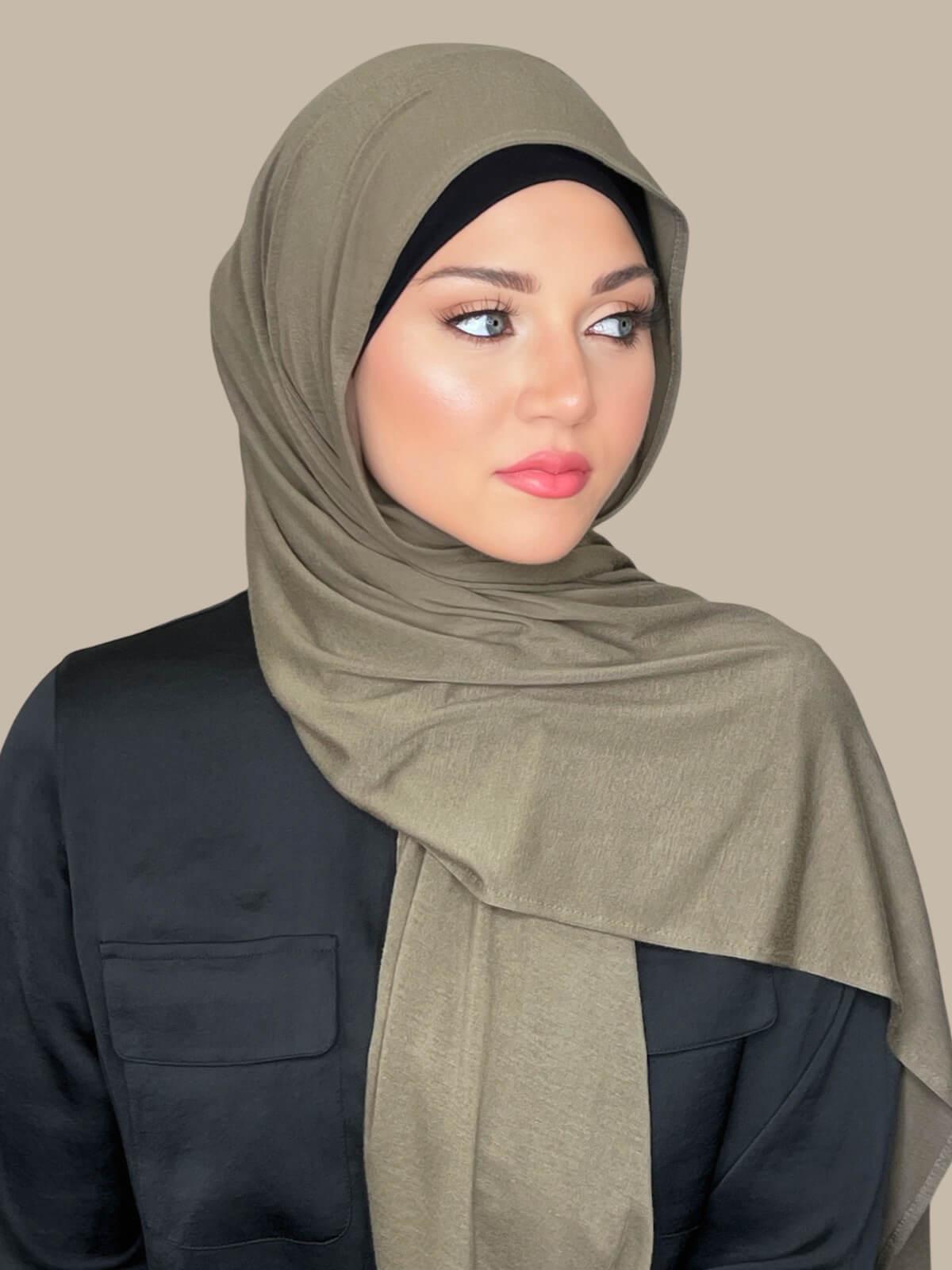 Classic Jersey Hijab-Dark Sage