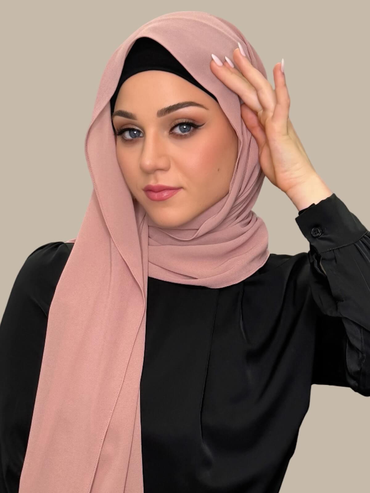 Classic Chiffon Hijab-Roselle