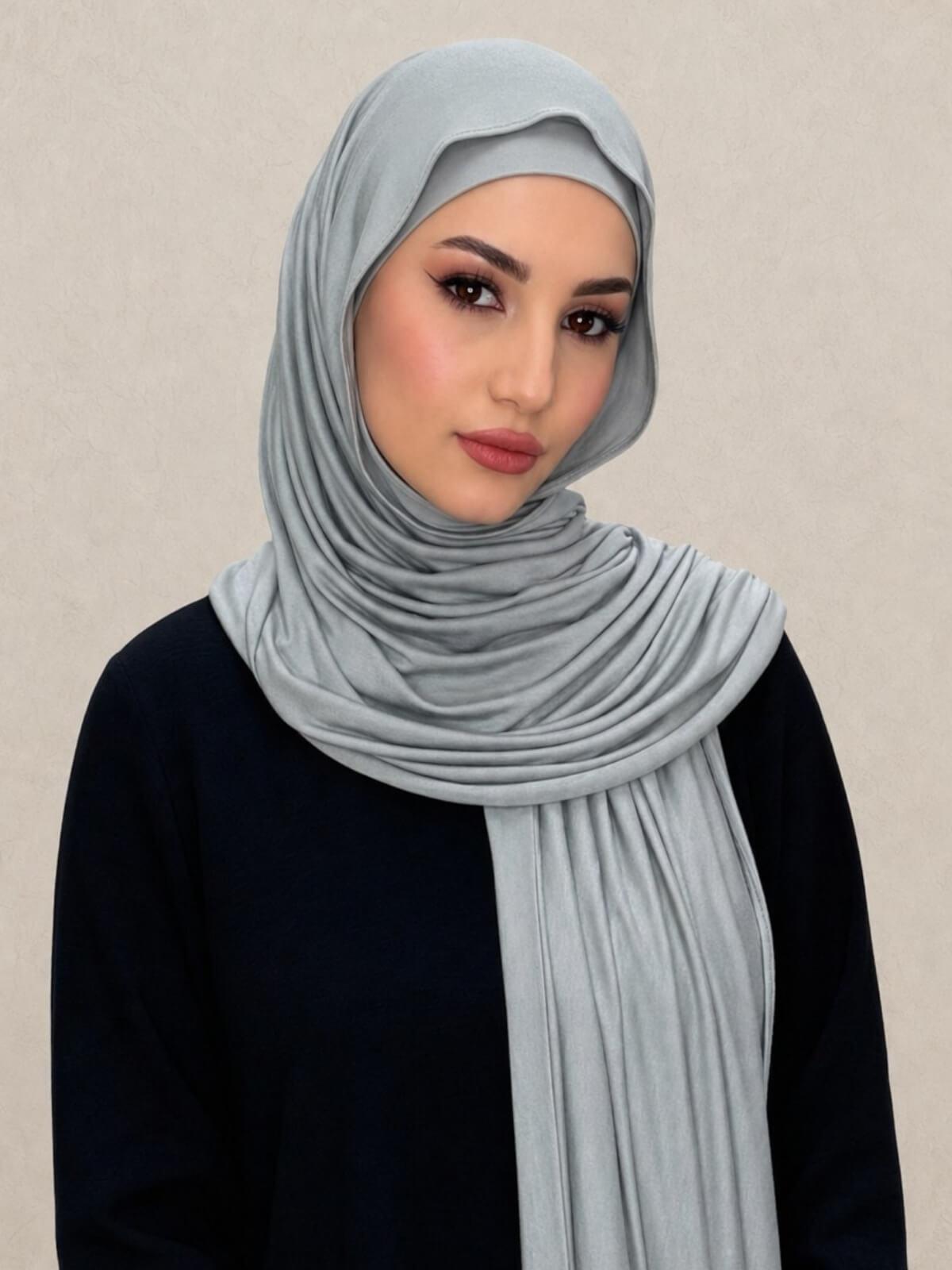 Premium Jersey Hijab-Chic Grey