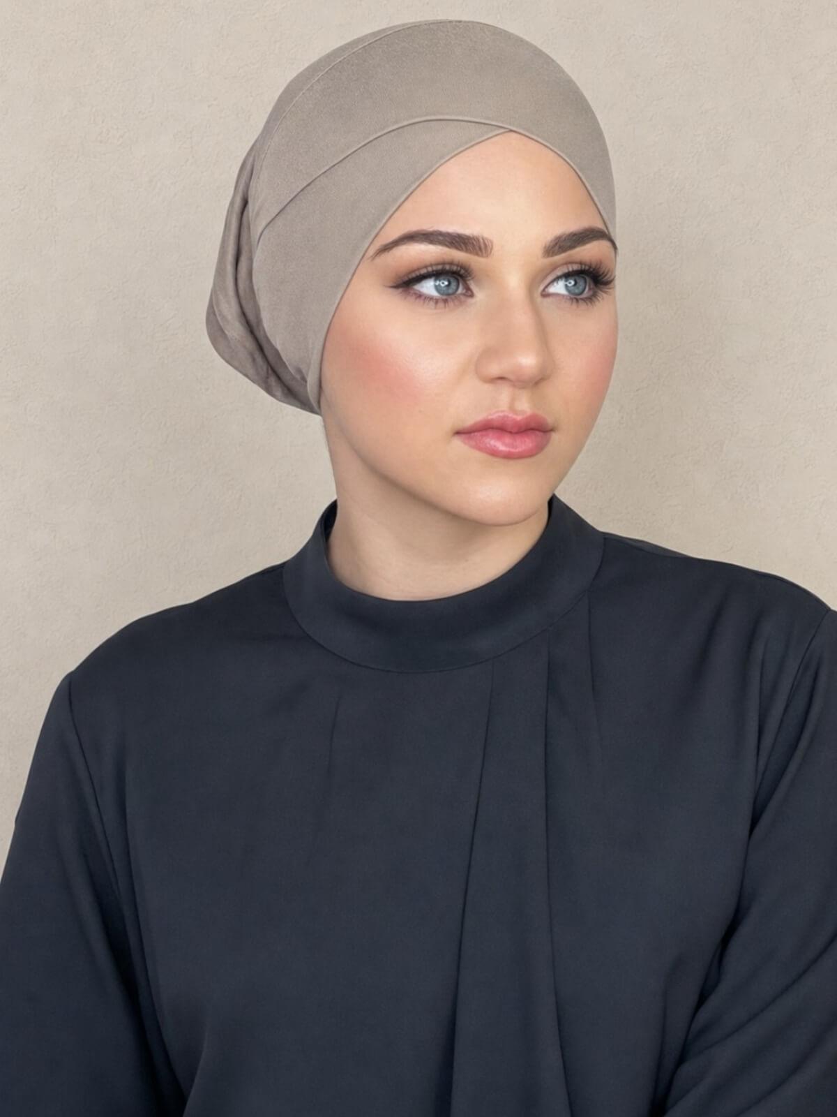 Premium Jersey Cross Front Underscarf -Desert