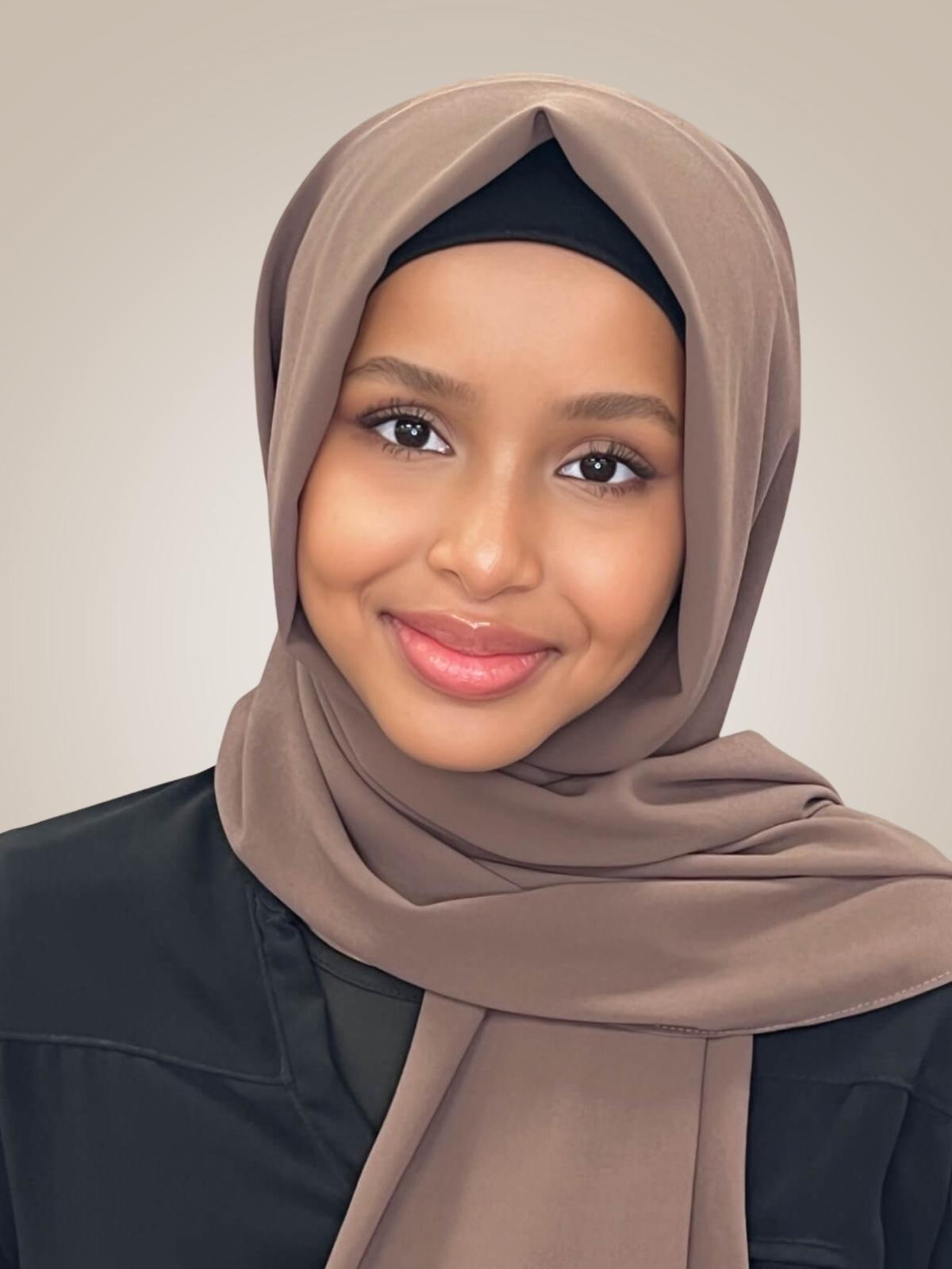 Classic Chiffon Hijab-Walnut Brown