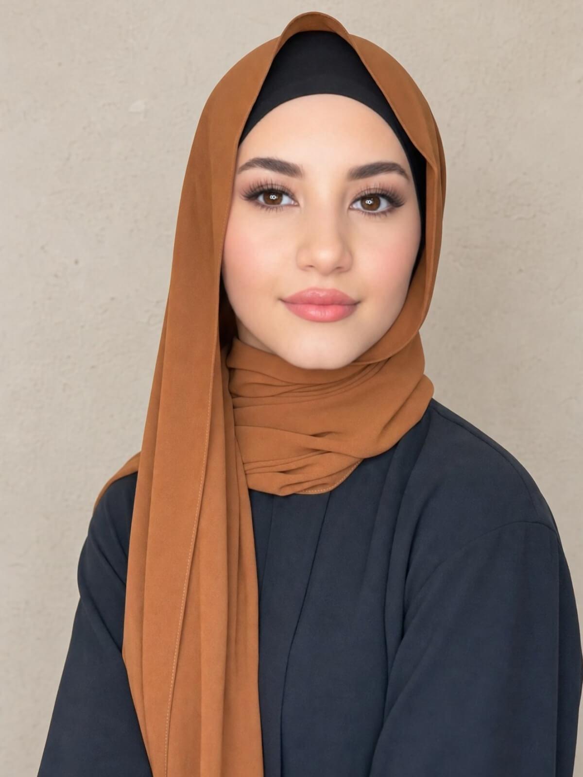 Classic Chiffon Hijab-Sienna