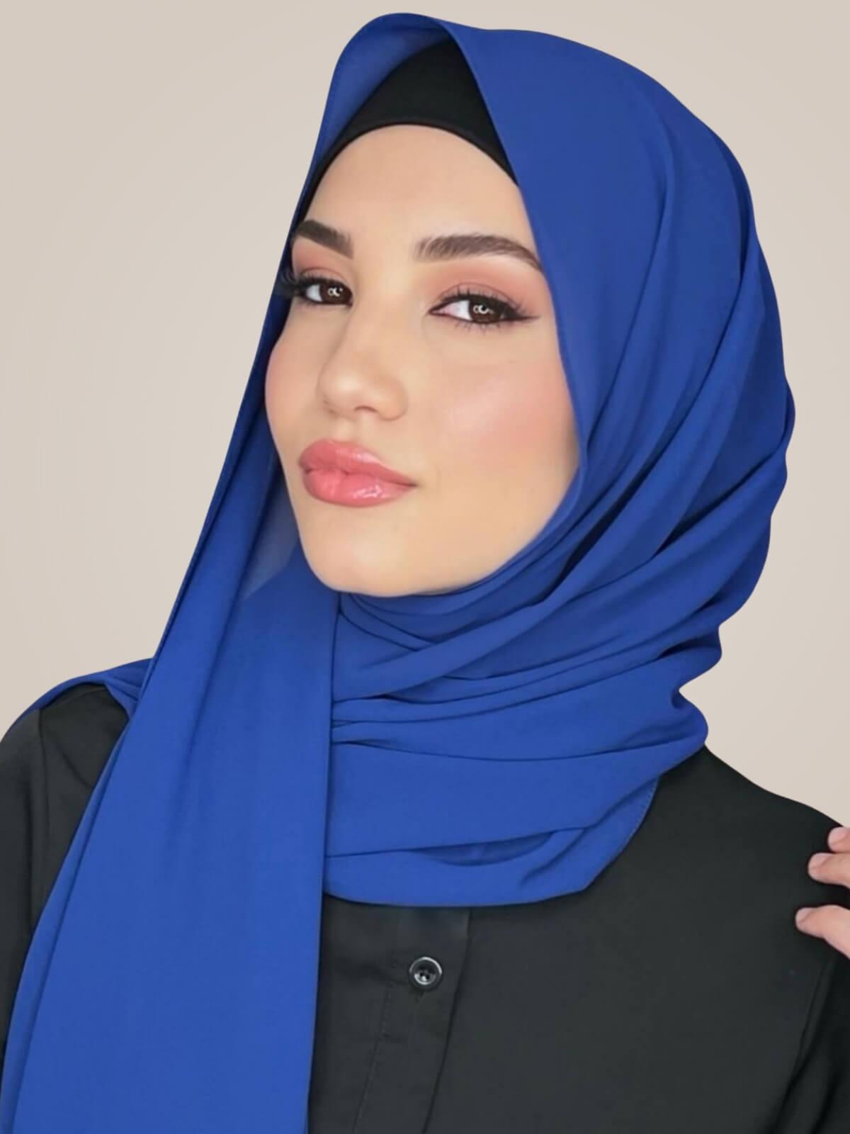 Classic Chiffon Hijab-Midnight Blue