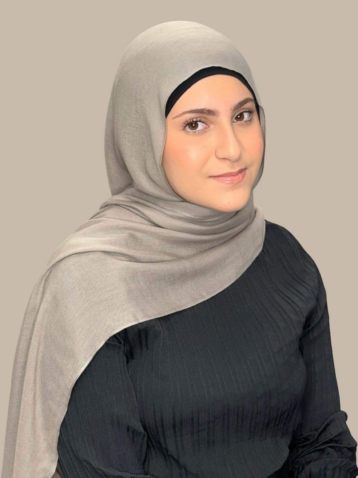 Modish Girl Cotton Modal Hijab-Oak Mist