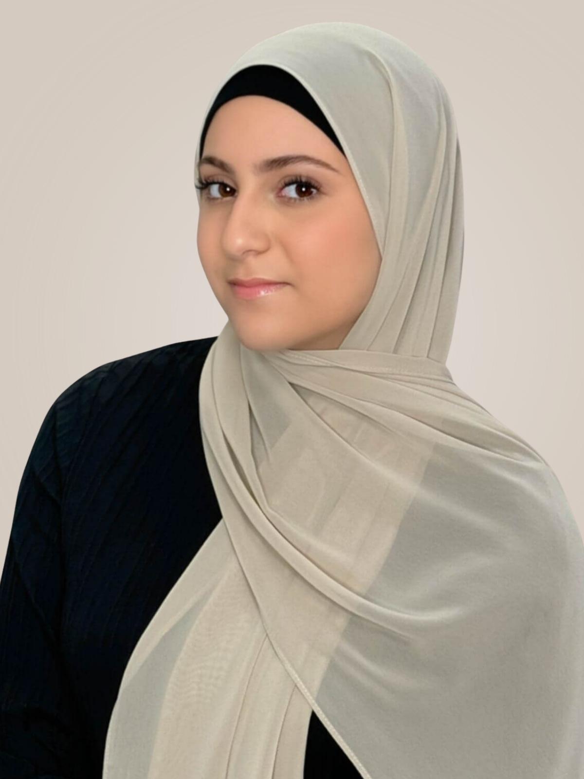 Modish Girl Luxury Chiffon Hijab-Vanilla