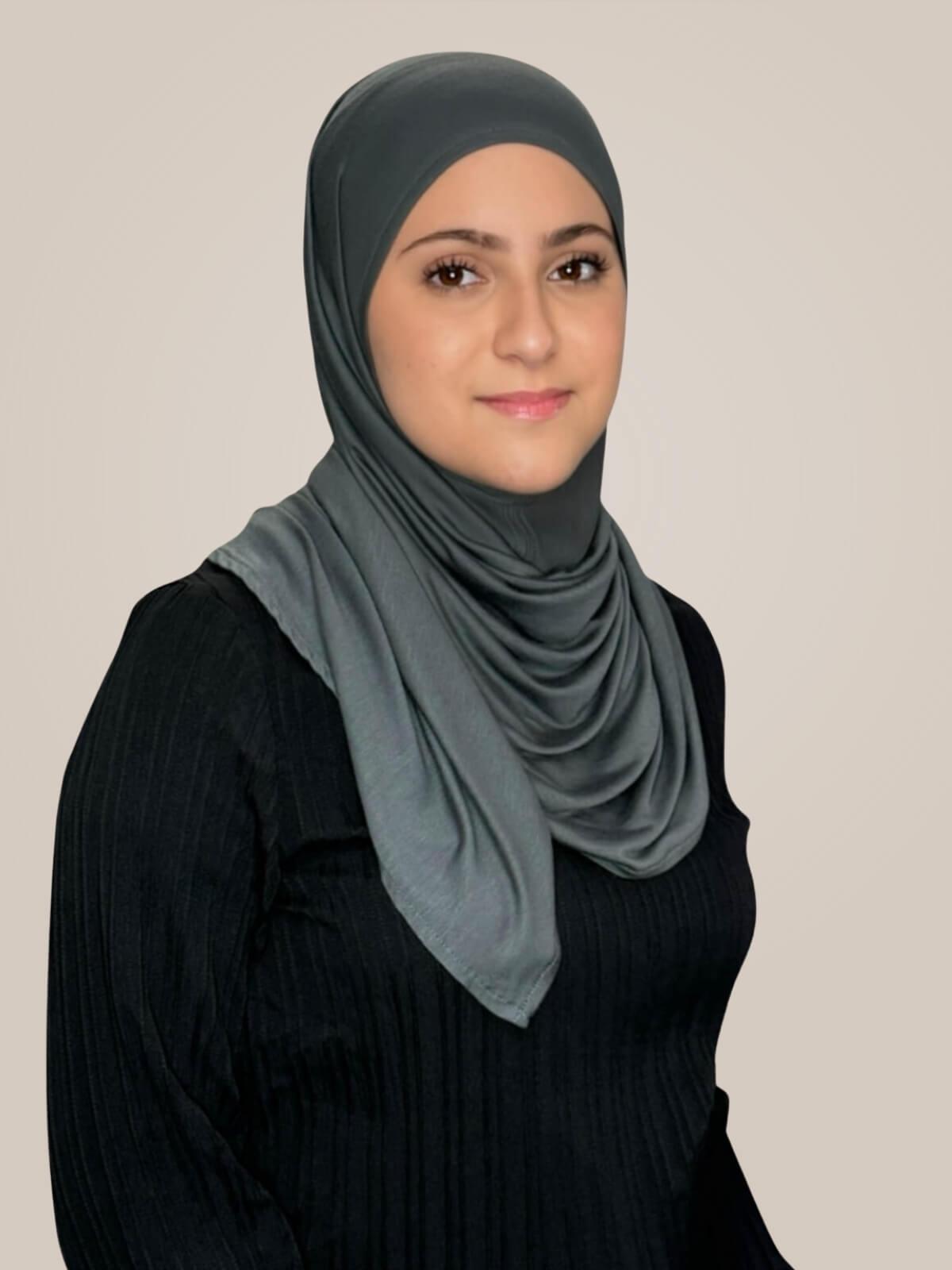 Modish Girl Pre-Sewn Jersey Hijab-Pebble Grey