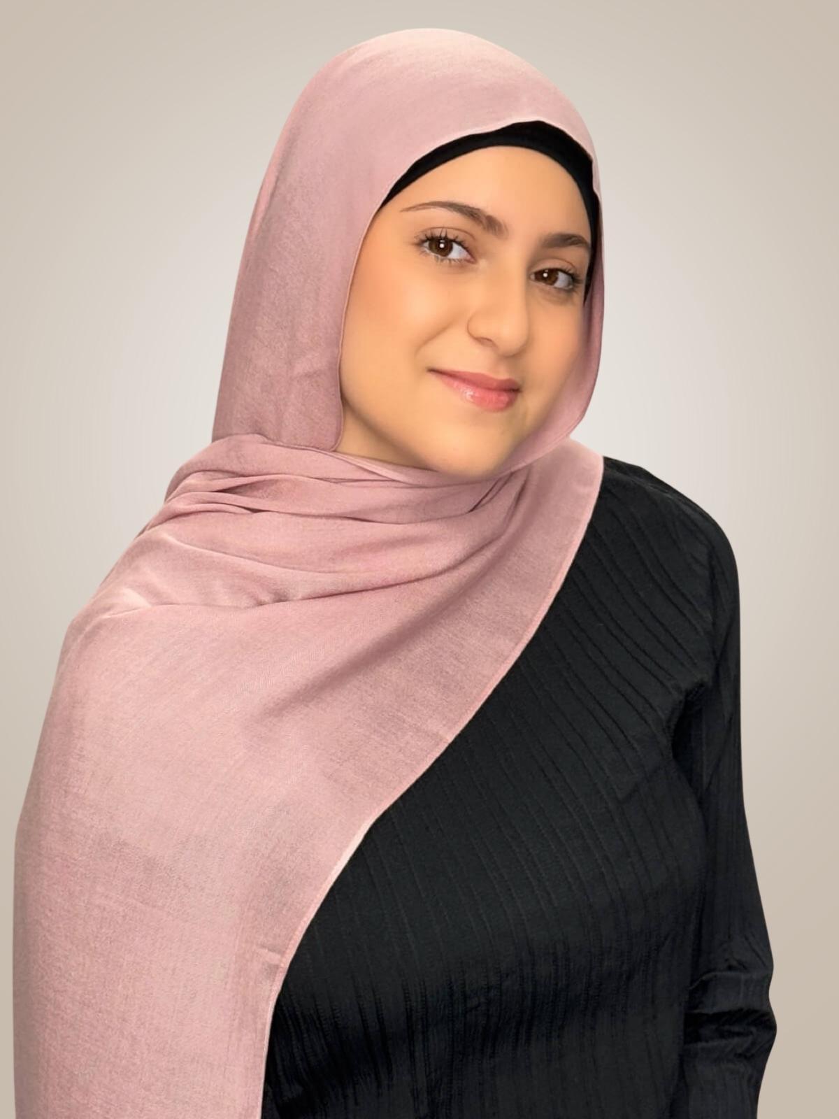 Modish Girl Cotton Modal Hijab-Misty Rose