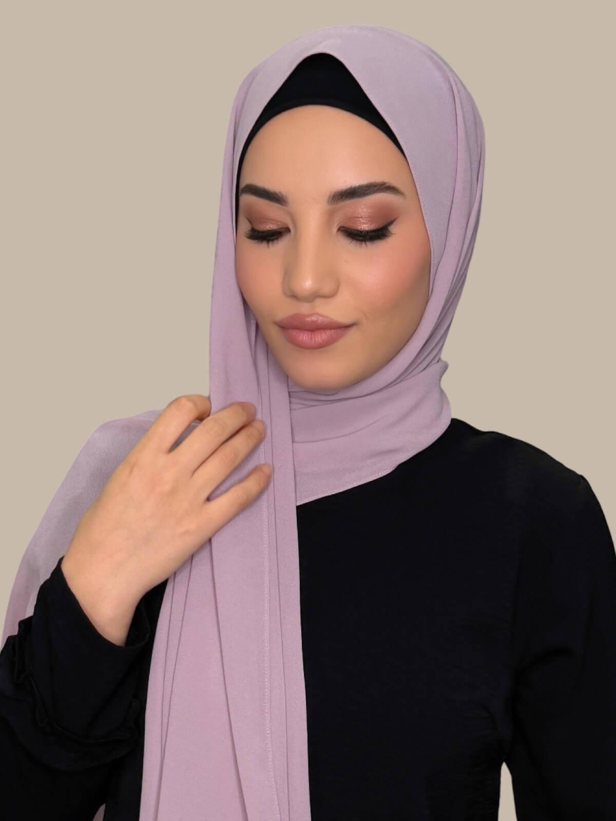 Classic Chiffon Hijab-Khaki Rose
