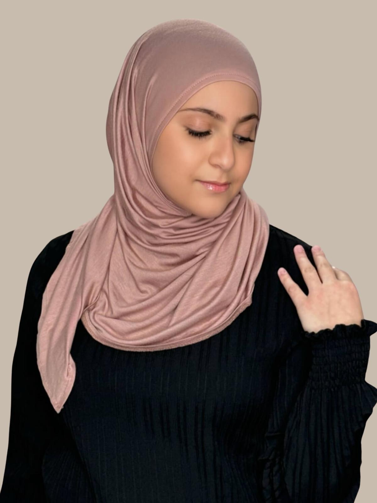 Modish Girl Pre-Sewn Jersey Hijab-Dusty Rose
