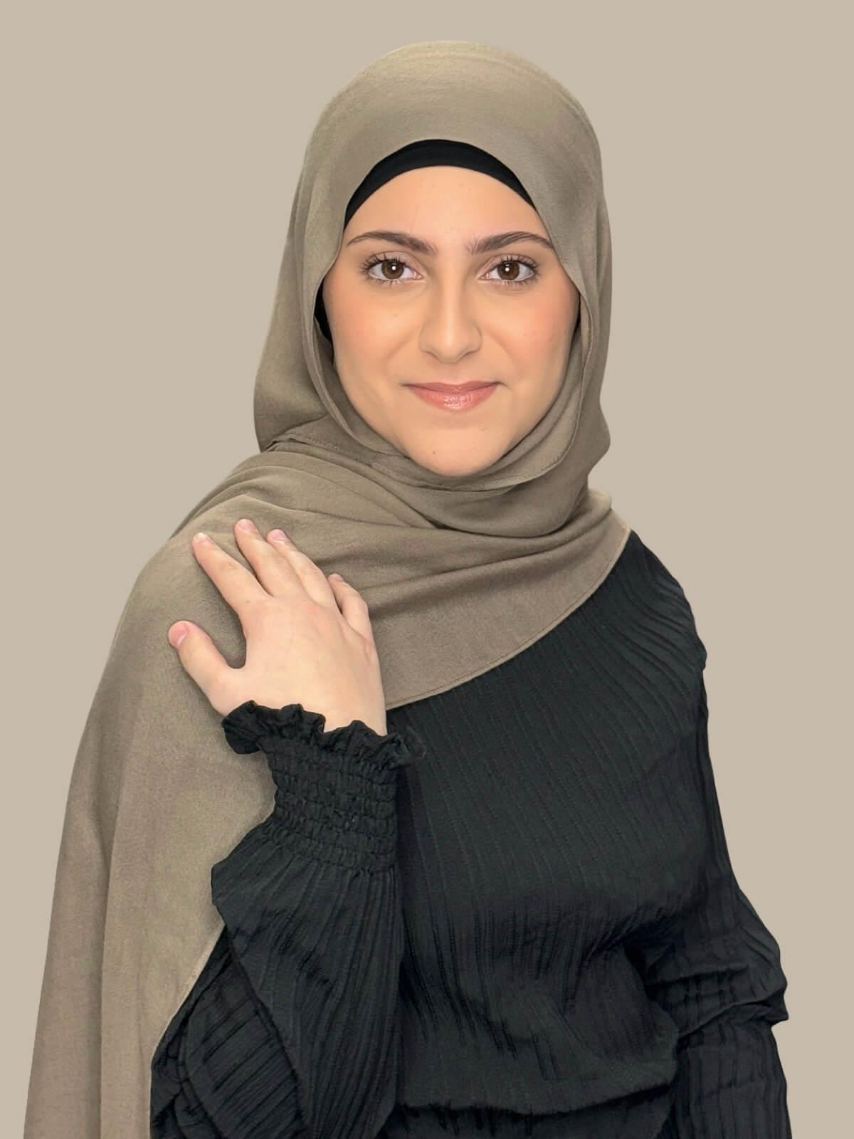 Modish Girl Cotton Modal Hijab-Forest Oak