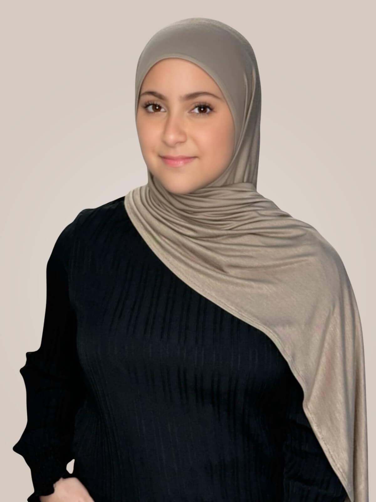 Modish Girl Pre-Sewn Jersey hijab-Desert
