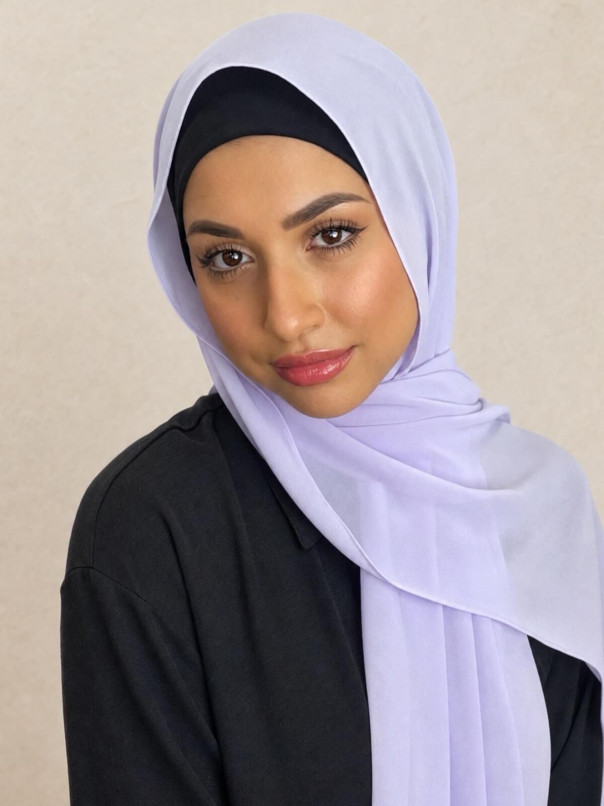 Classic Chiffon Hijab-Pale Purple