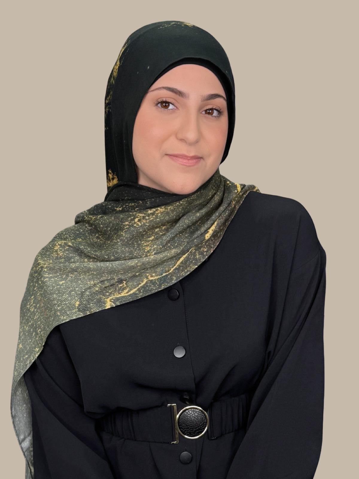 Modish Girl Print Modal Hijab-Golden Dune
