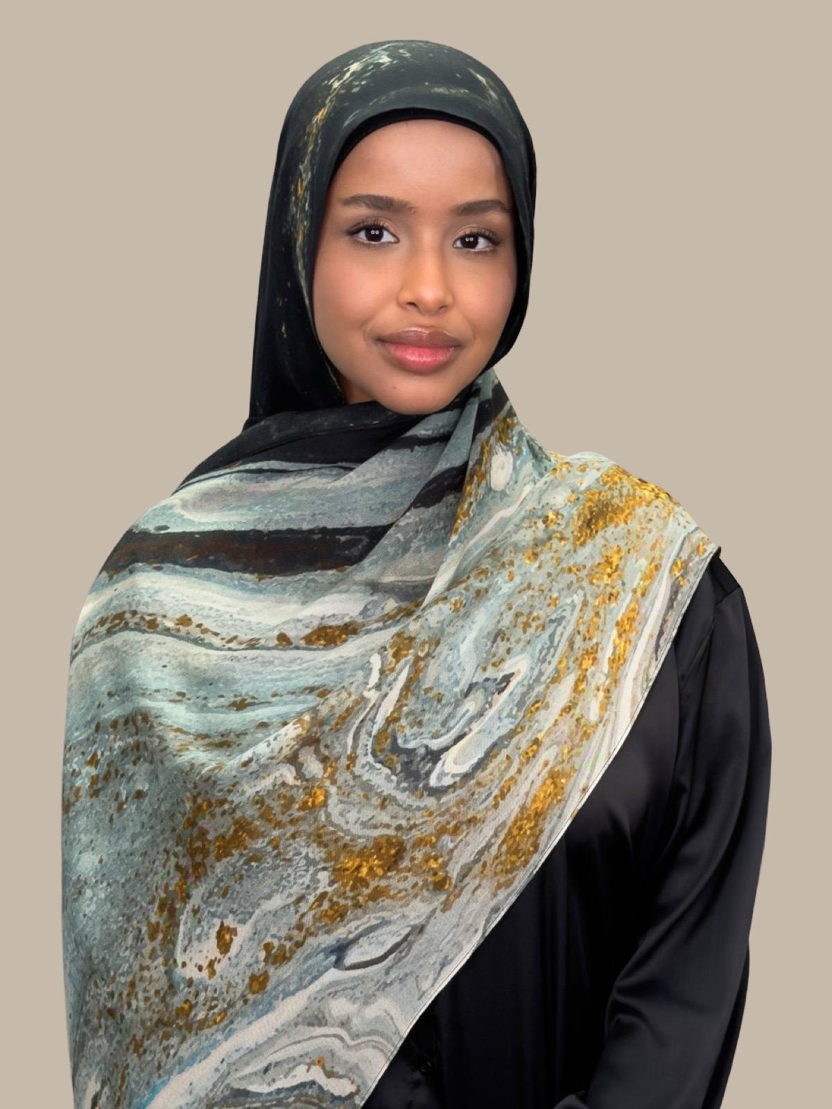 Print Modal Hijab-Sedona Slate