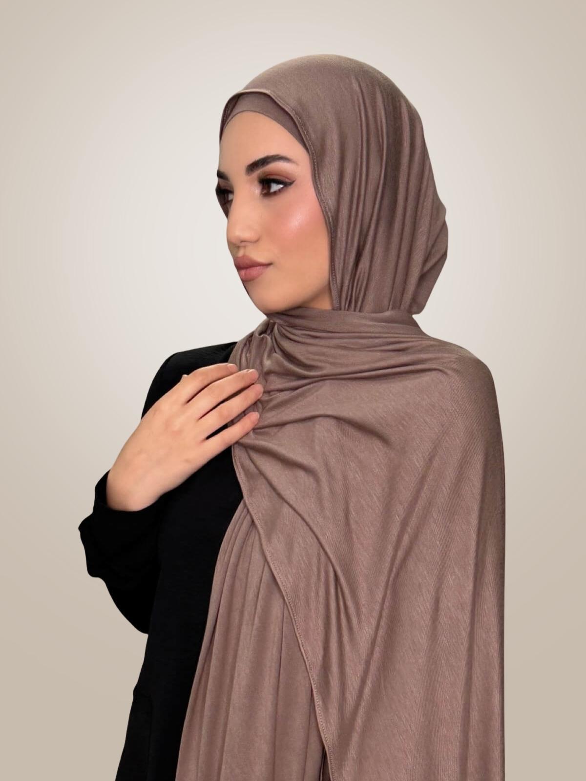 Premium Jersey Hijab-Truffle