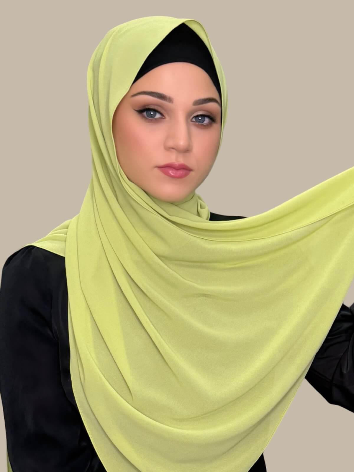 Classic Chiffon Hijab-Apple Green