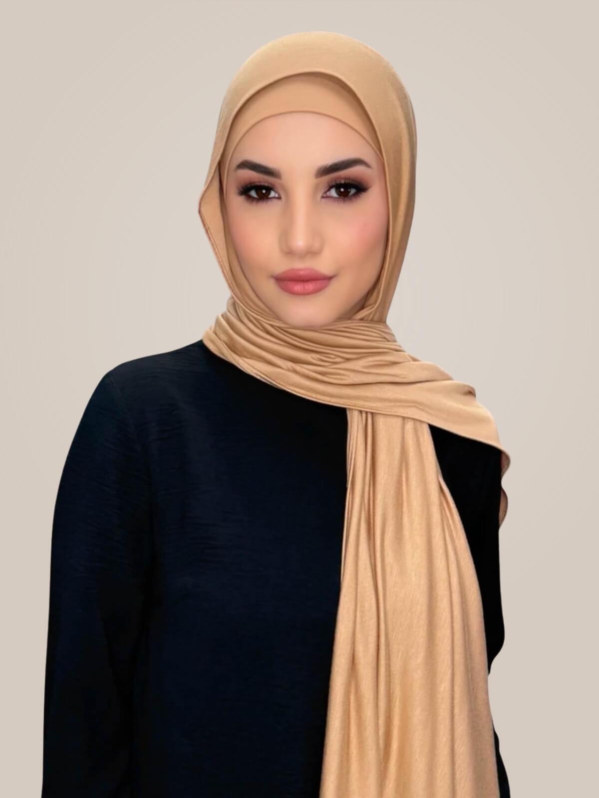 Premium Jersey Hijab-Honey