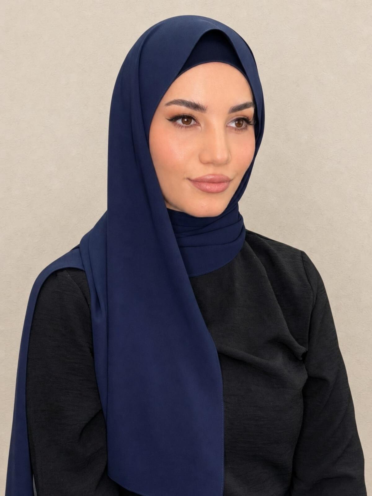 Matching Chiffon Hijab Set-Dark Slate