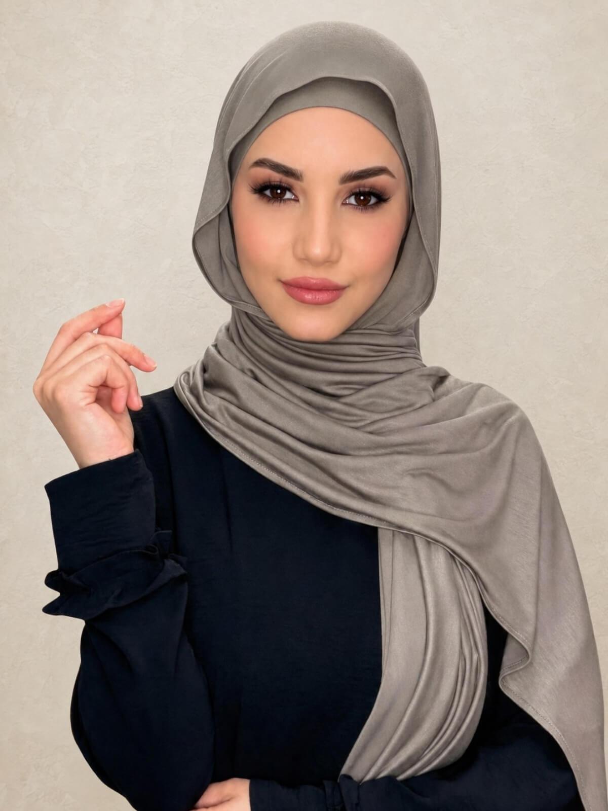 Premium Jersey hijab-Sandstone