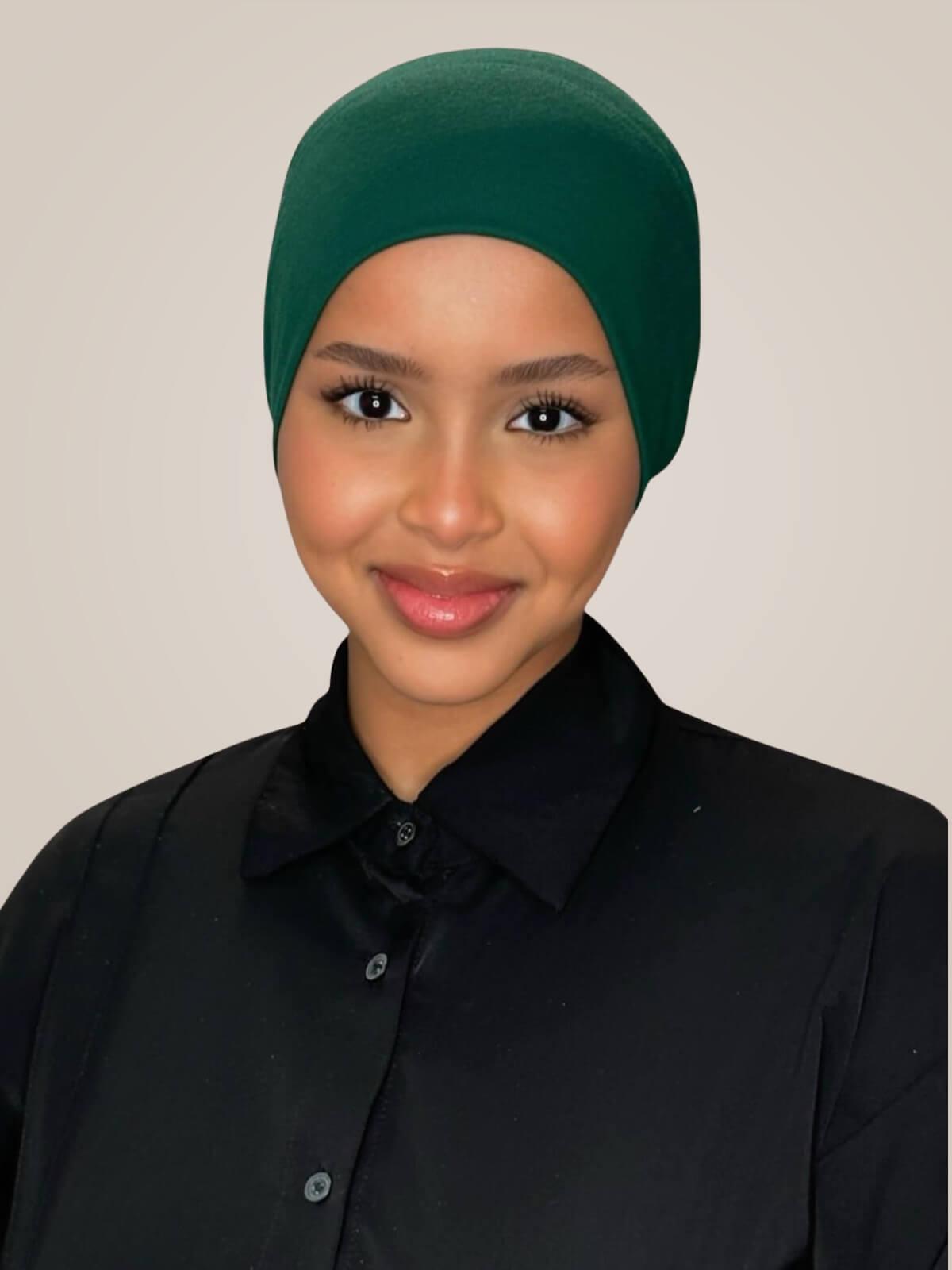 Premium Cotton Underscarf-Deep Green