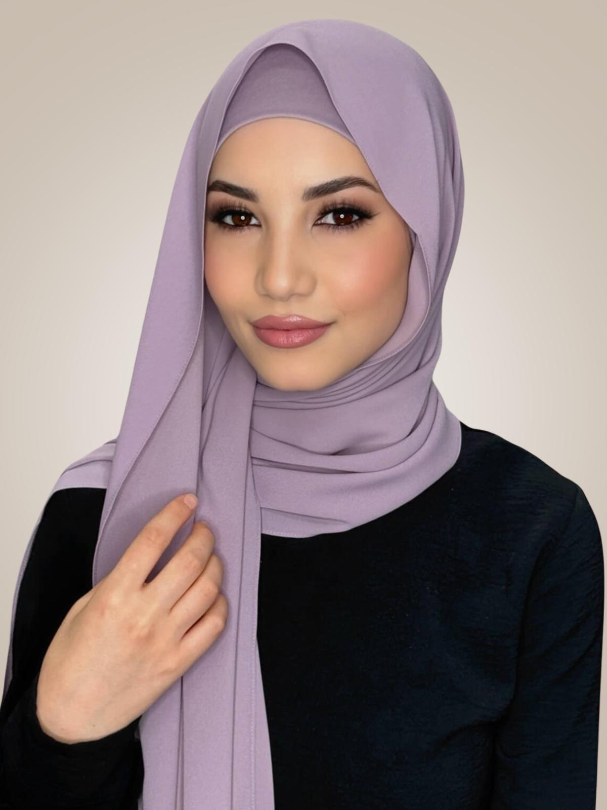 Matching Chiffon Hijab Set-Barely Mauve