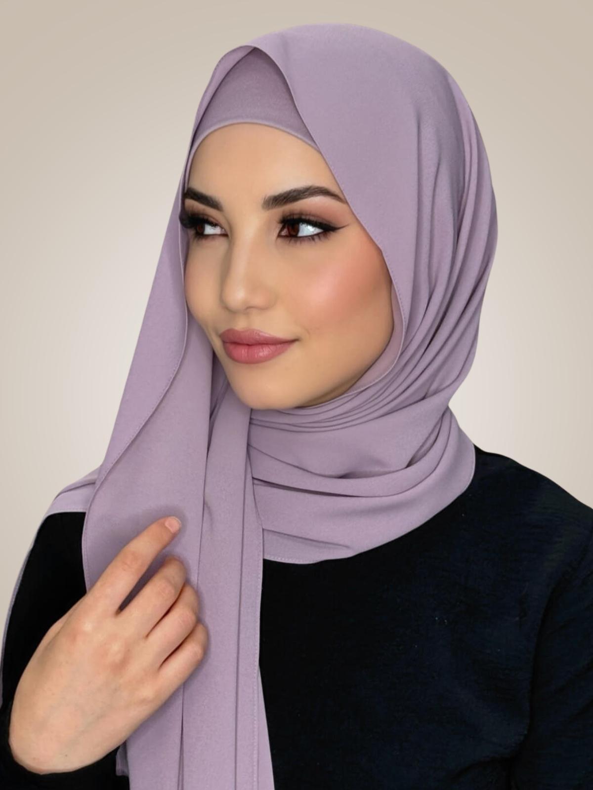Matching Chiffon Hijab Set-Barely Mauve