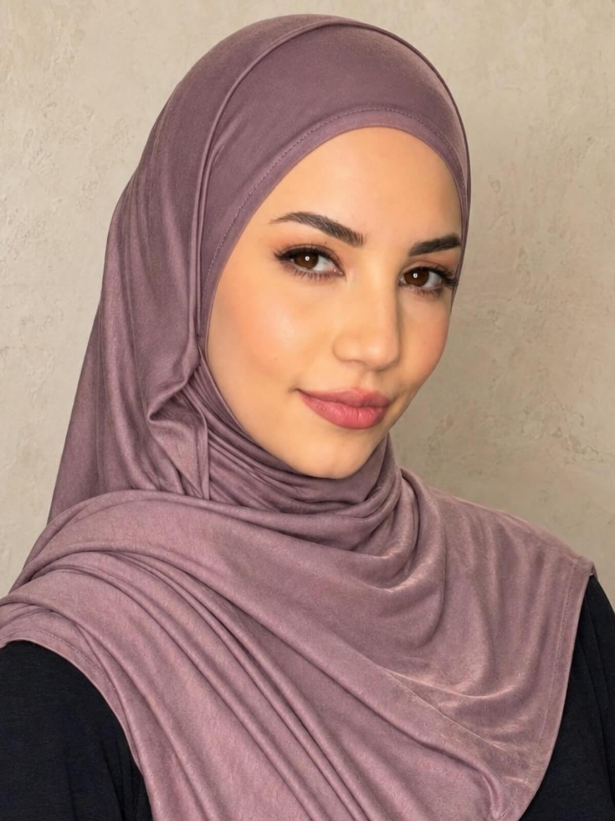 Pre-Sewn Jersey Hijab-Rose Taupe