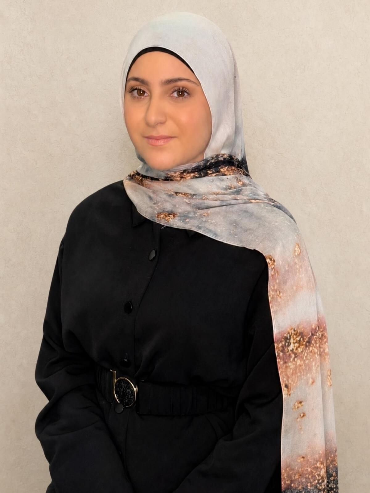 Modish Girl Print Modal Hijab-Granada Sand