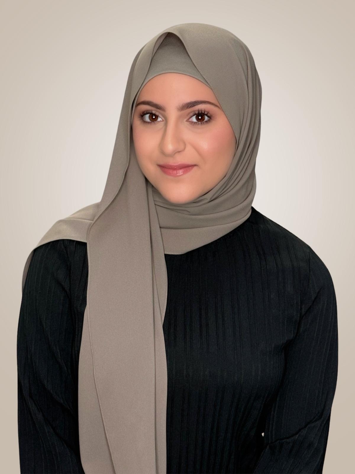 Modish Girl Matching Chiffon Hijab Set-Truffle